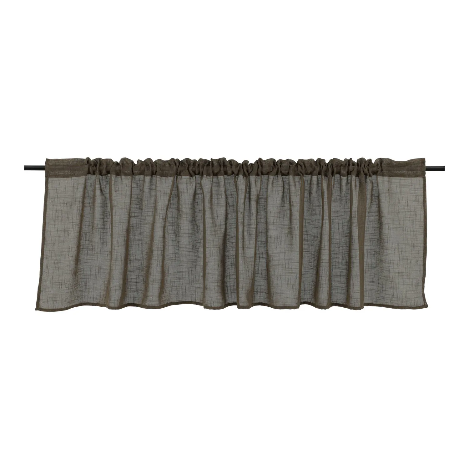 Kaya Curtain Polyester/fake linen - Brown - 55*250 - Pelmet Brun