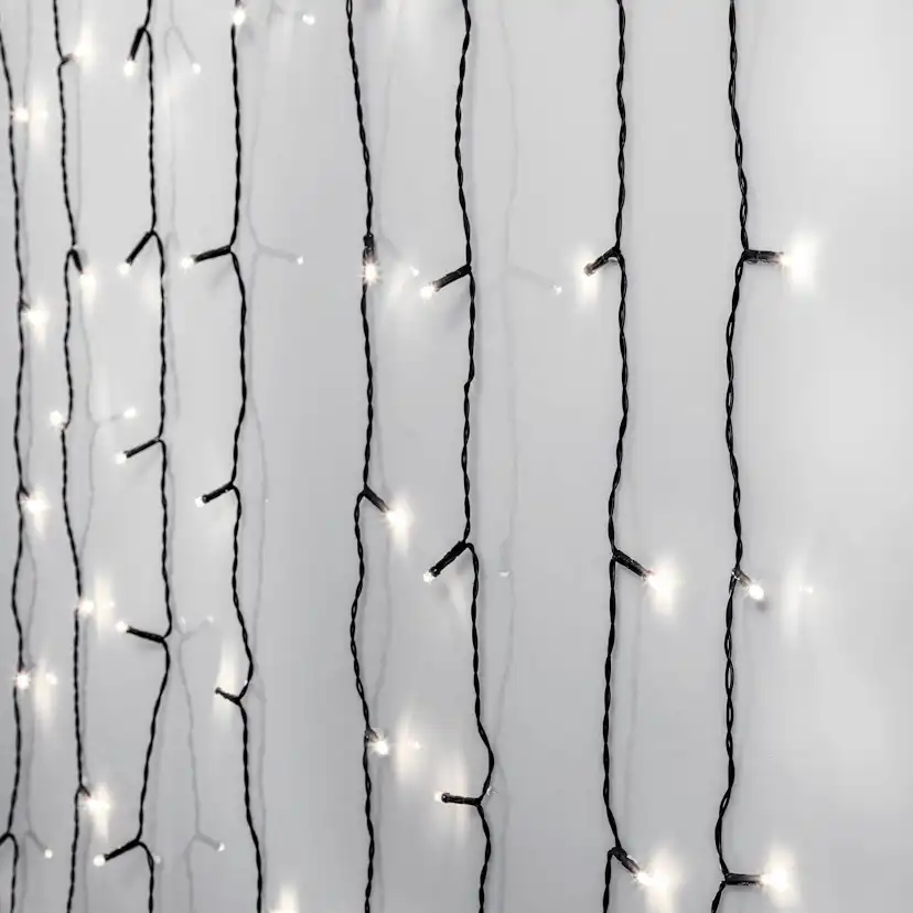Ljusgardin Star Trading Crispy Ice White 80L