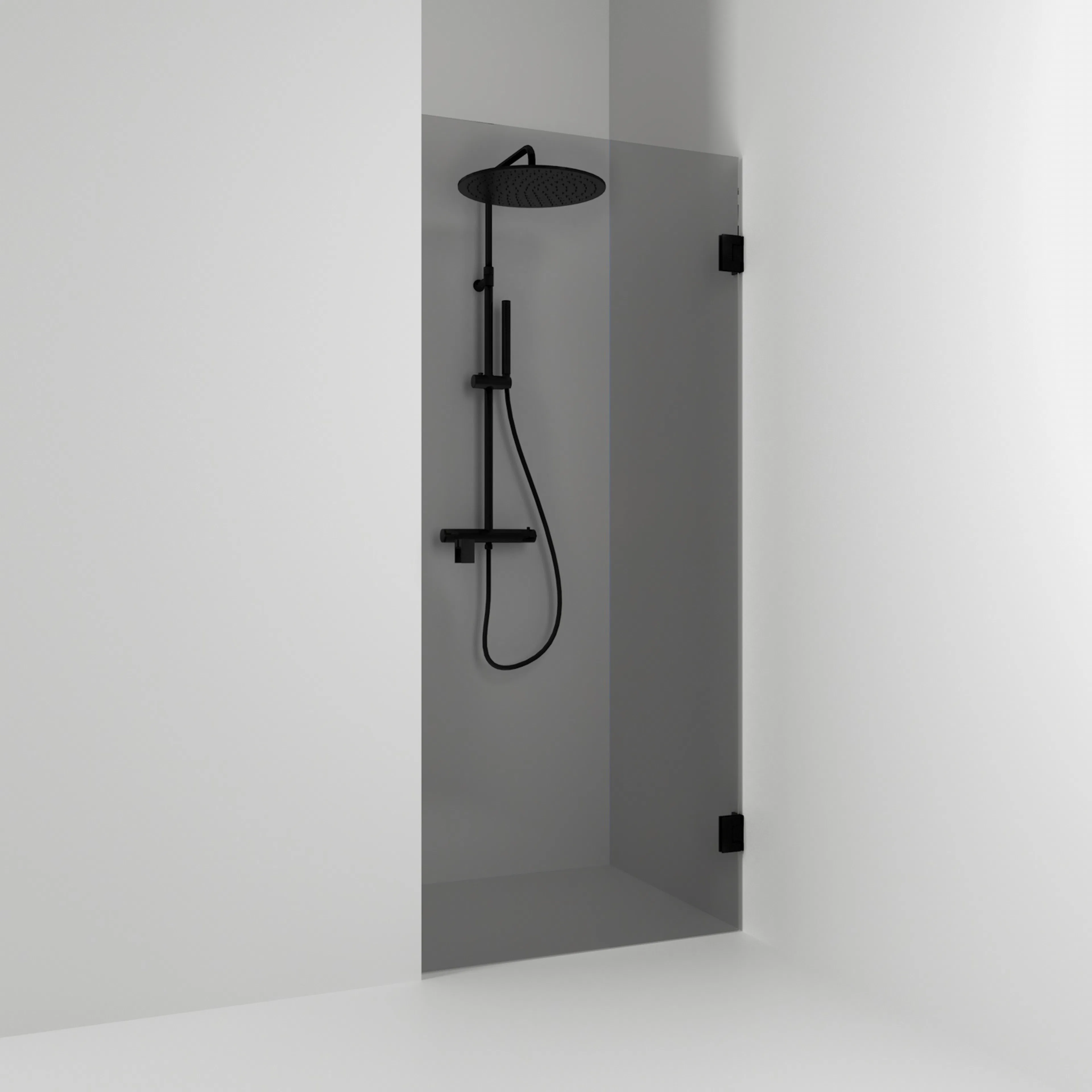 ENisch/Skärm Rök/Svart 98 Profil: Svart matt, Rökglas, 985 mm