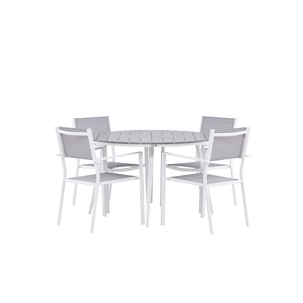 Matgrupp Venture Home Break Ø120 cm med 4 Copacabana Stolar