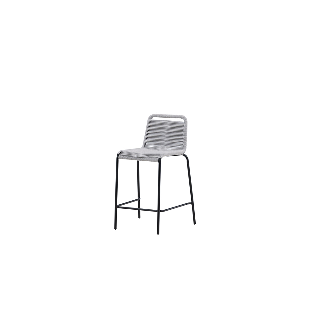 Lindos Barchair Steel - Black / Svart/Ljusgrå