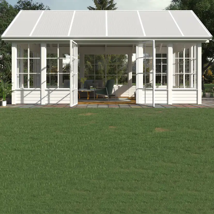 Växthus Landskap Grönska Förlängd Sommar 25 kvm