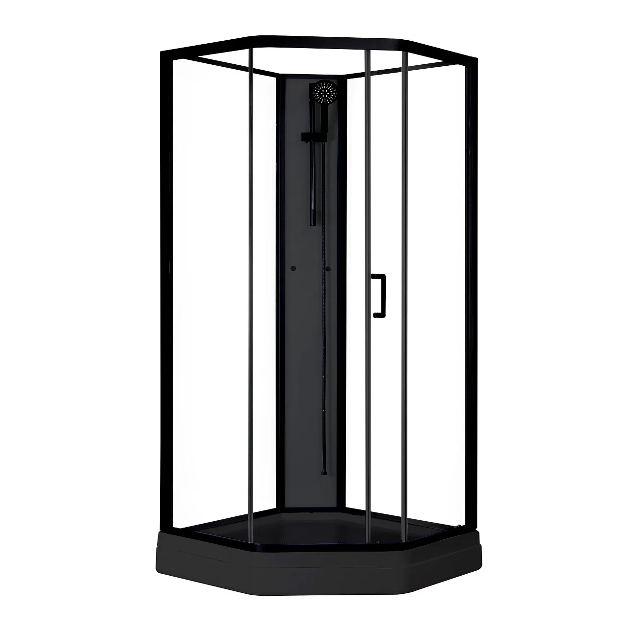 Duschkabin Elsa Black - 90 x 90 x 205 cm Svart