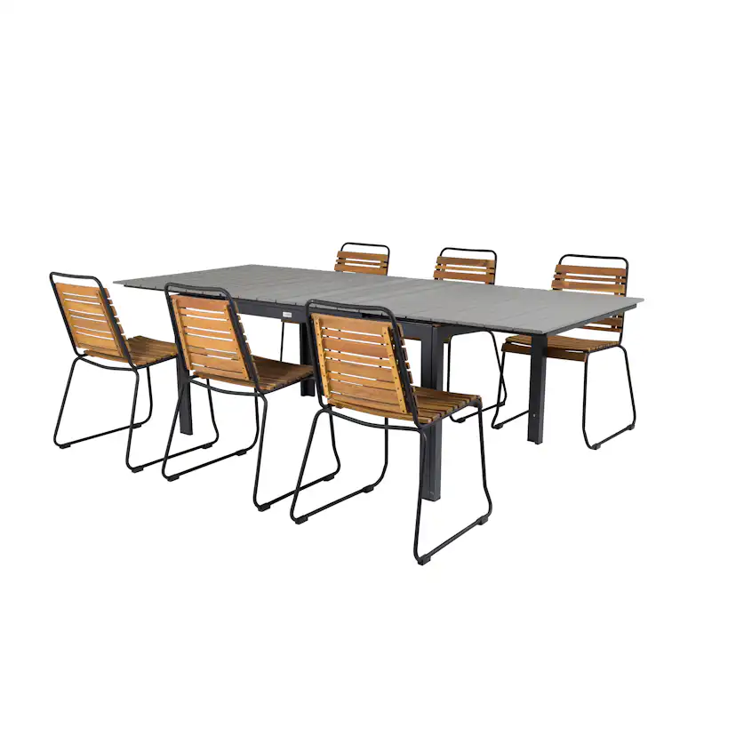 Matgrupp Venture Home Lova 160/240 med 6 Berfin Matstolar