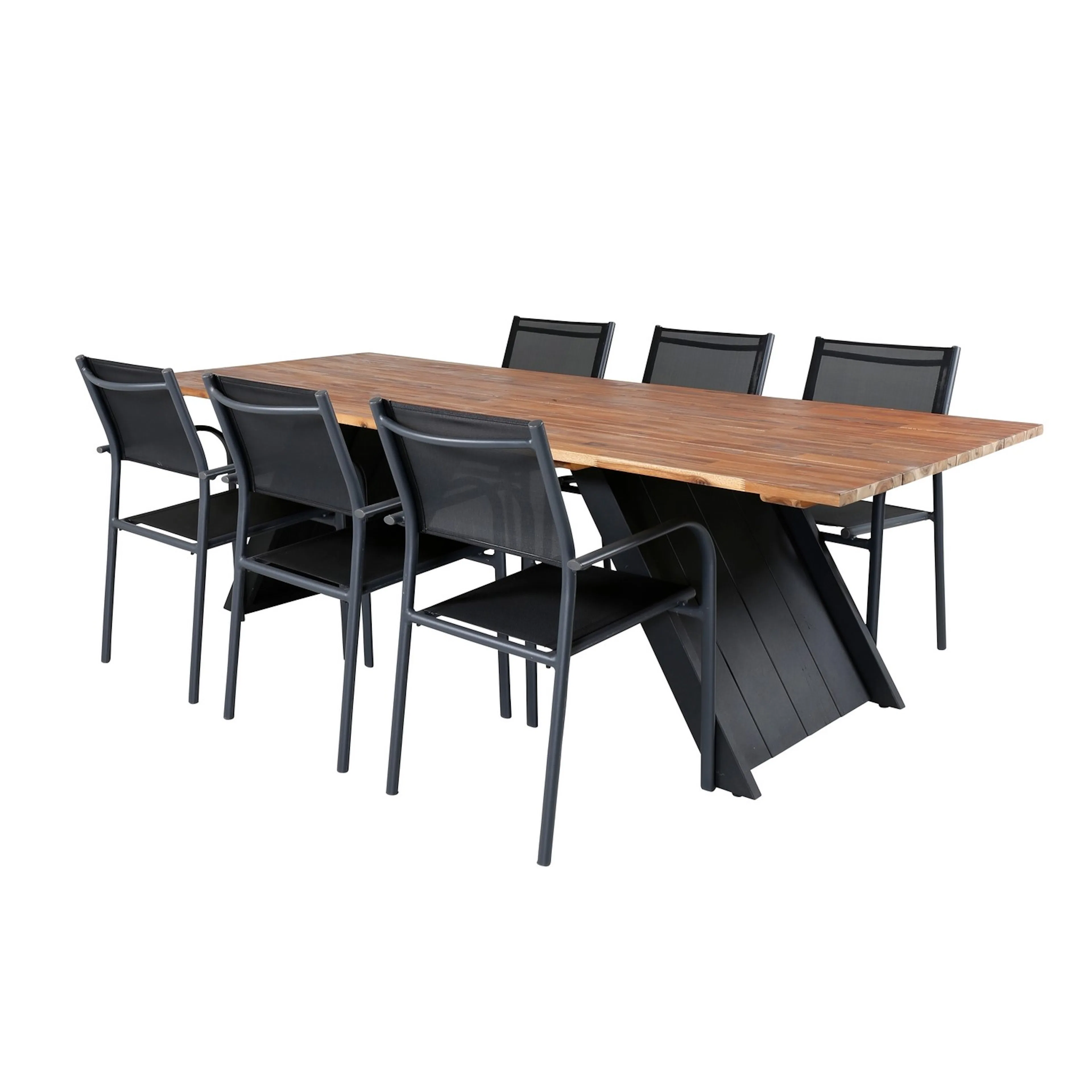 Matgrupp Venture Home Doni med 6 Samba Stapelbara Matstolar