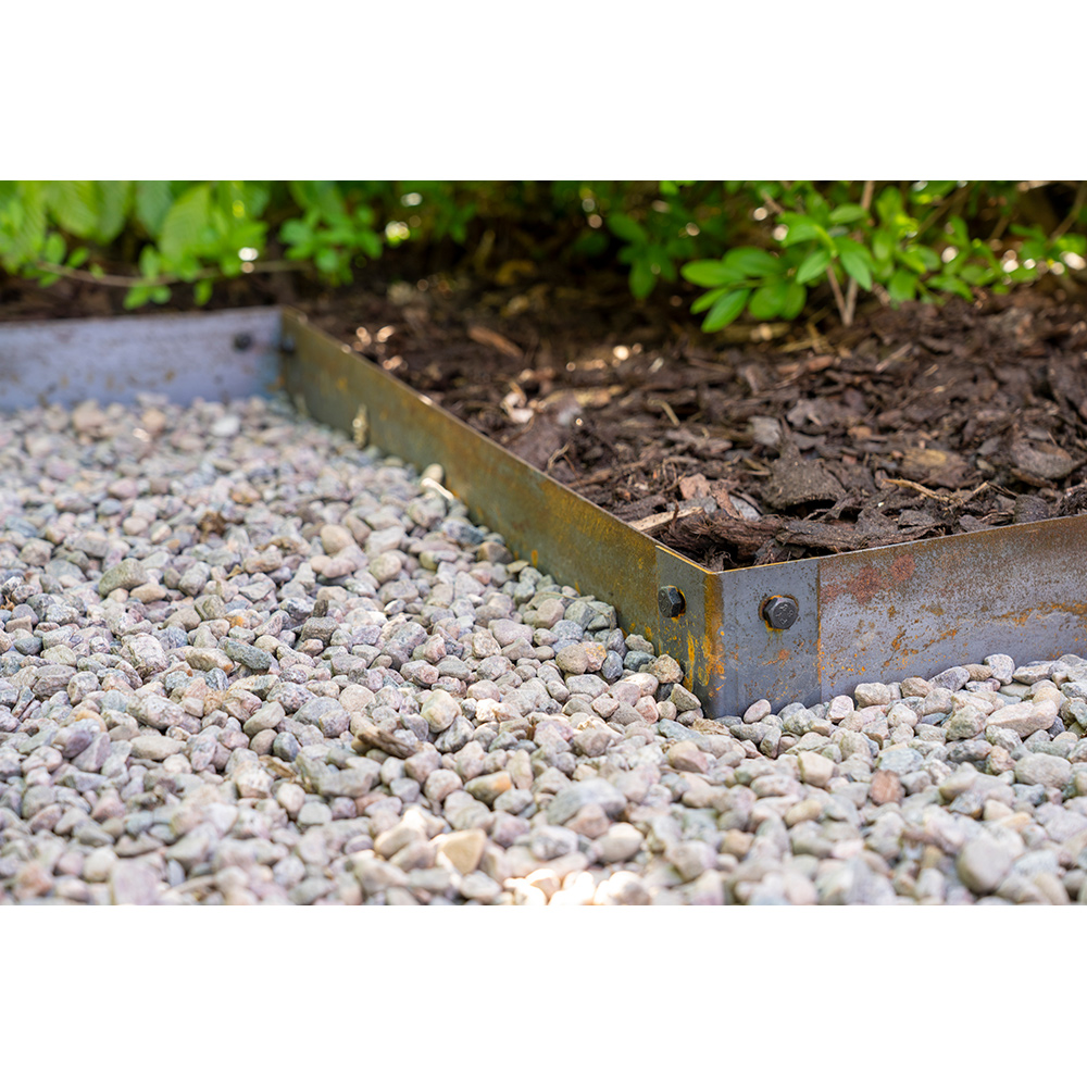 Skarvsats Skotte Garden Cortenplåt 4-pack, Passar Raka Kantskydd