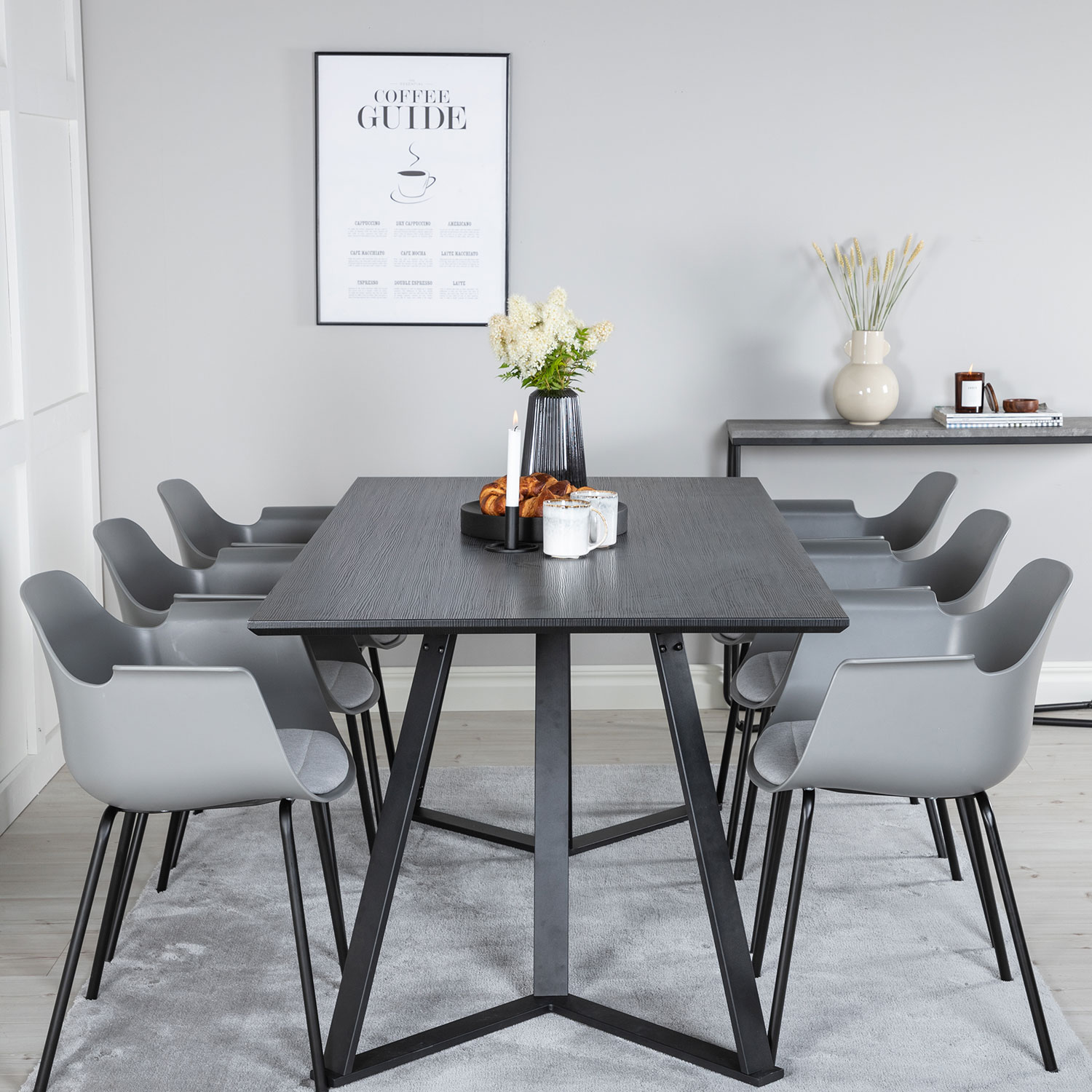 Matgrupp Venture Home Marina med 6 Comfort Plastic stolar