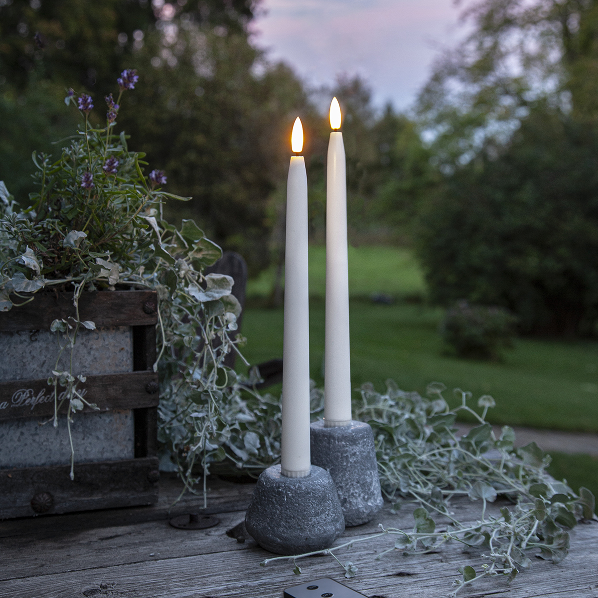 LED-Antikljus Star Trading Flamme Slim 2-pack Outdoor