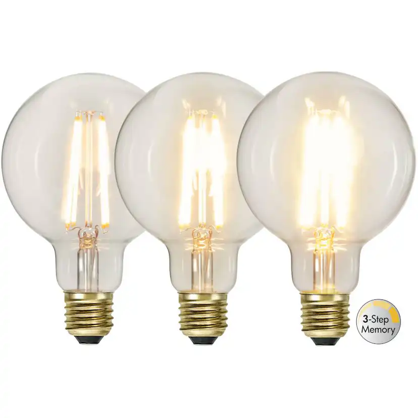 LED-lampa Star Trading E27 G95 Soft Glow 3-step Memory Dimbar 6,5W