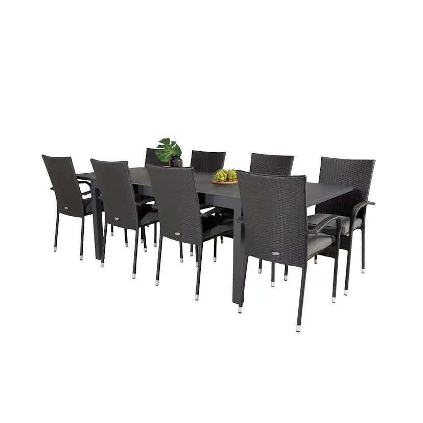 Matgrupp Venture Home Madrid 160/240 med 8 Asta Stolar