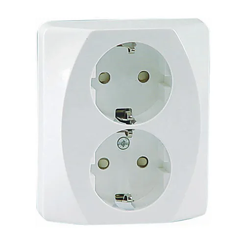 Vägguttag Malmbergs Nova Infälld 2-Vägs med Jord