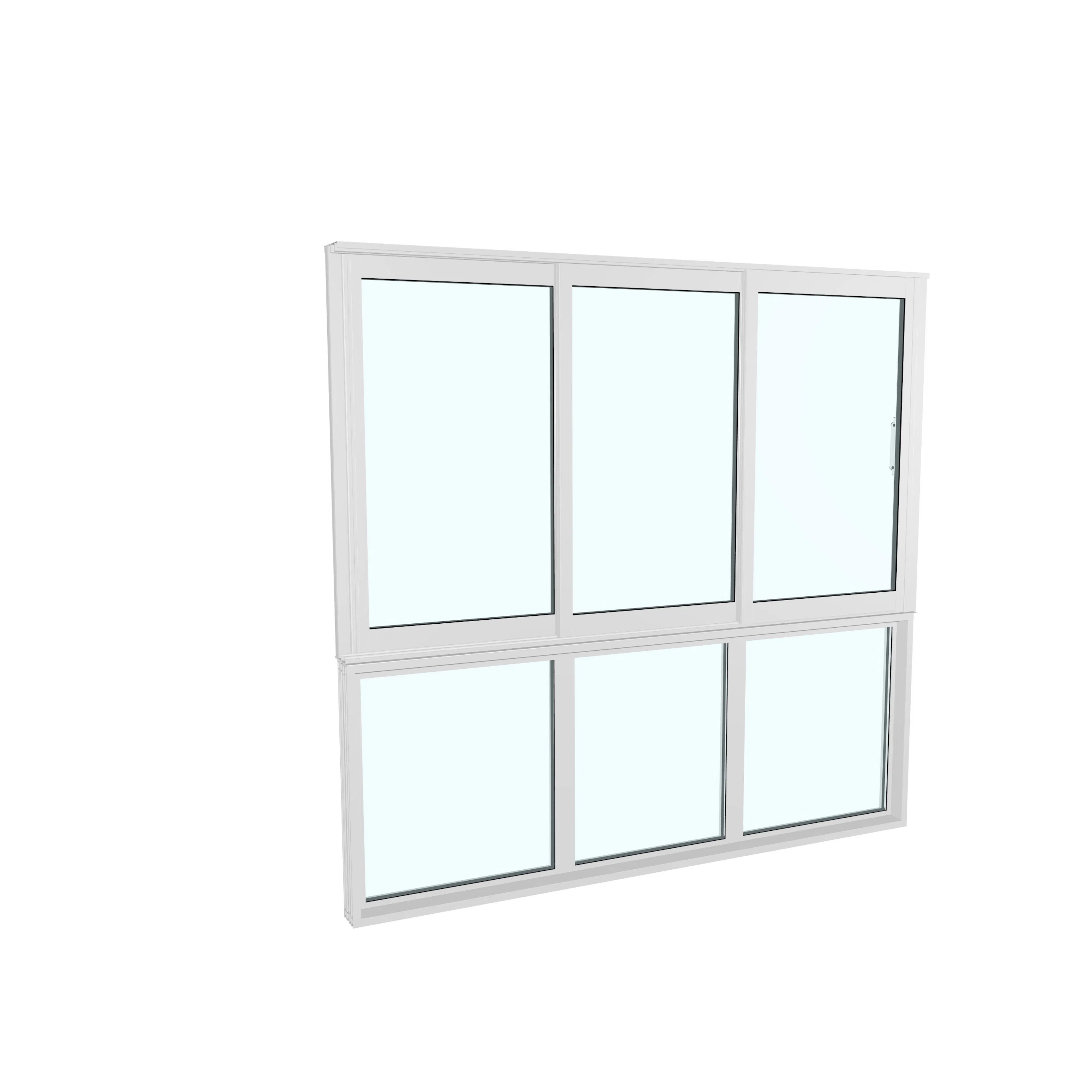 Fönsterparti Robust m fast underdel B2100xH1200+800mm-Vit ÅR B2100 x H2000 - Vit RAL 9010