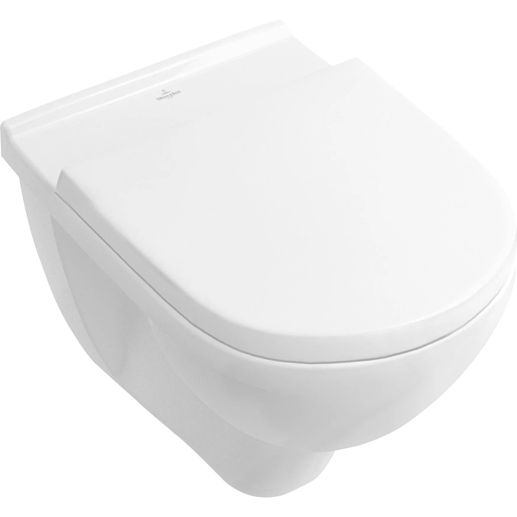 Vägghängd toalett Villeroy & Boch O.novo 5660R0R1 Vit Alpin med Ceramic Plus, utan Toalettsits, utan spolkant