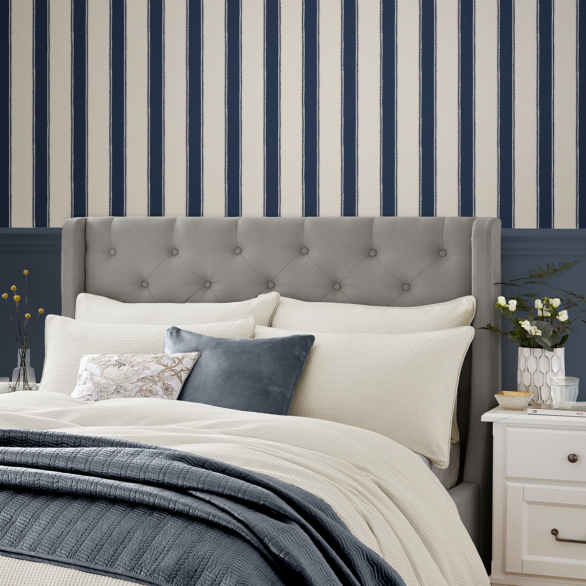 Tapet Laura Ashley Denwick Stripe