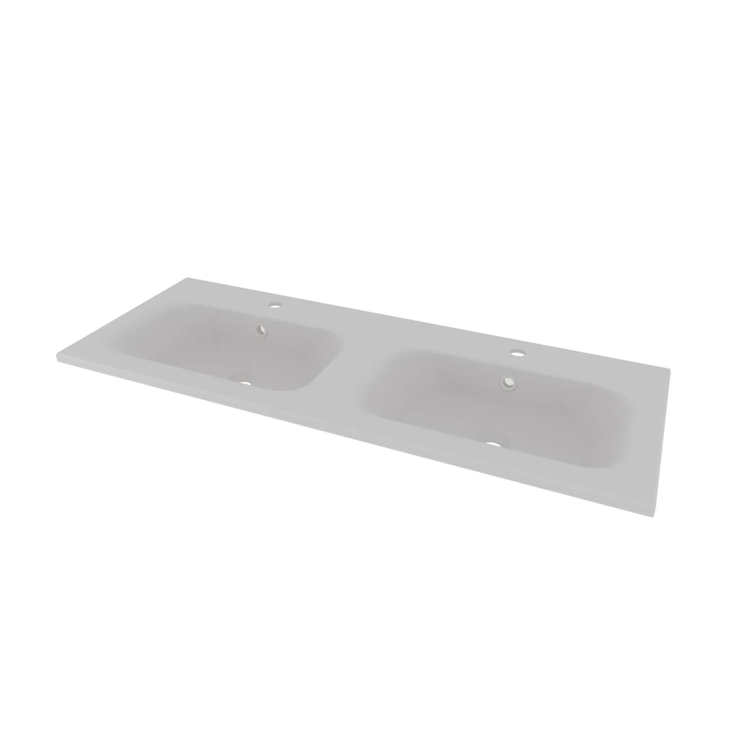Tvättställ Sel 120x45D mattvit Matt Vit, Dubbel