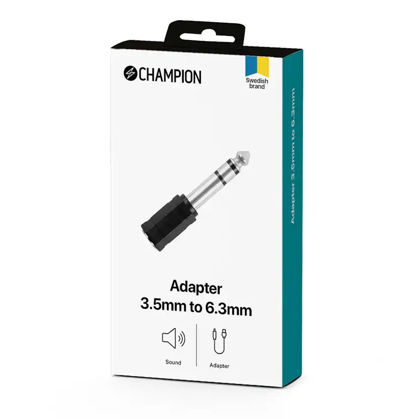Adapter Champion 3,5mm hona till 6,3mm Hane