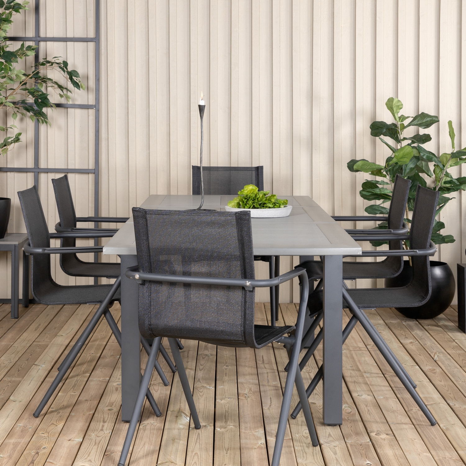 Matgrupp Venture Home Aleyna med 6 Aspen Matstolar