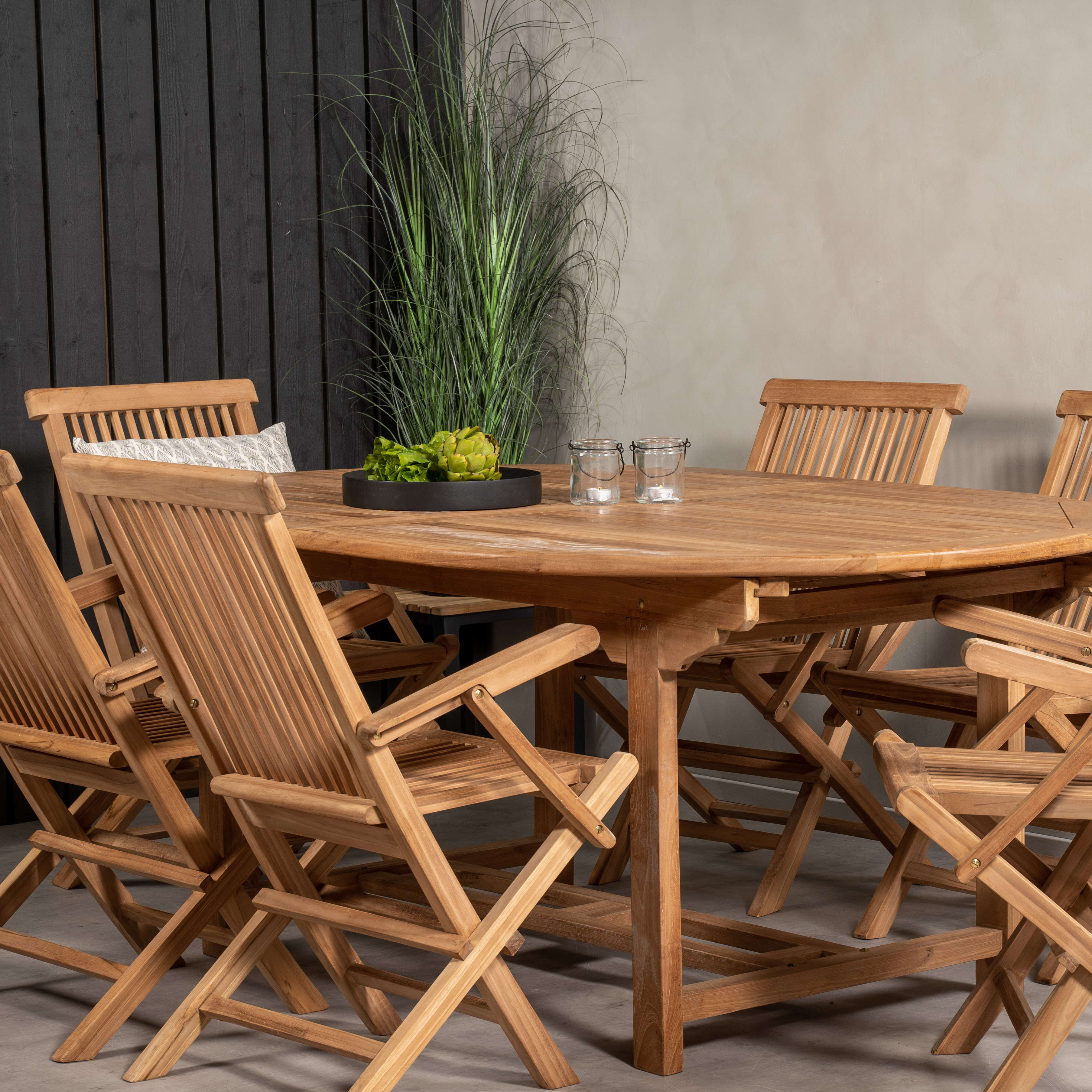 Matgrupp Venture Home Kiara 180/240 med 6 Stolar Med Armstöd