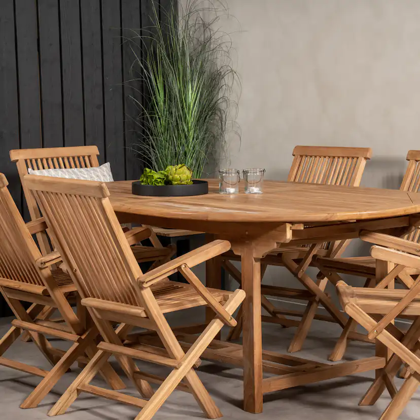 Matgrupp Venture Home Kiara 180/240 med 6 Stolar Med Armstöd