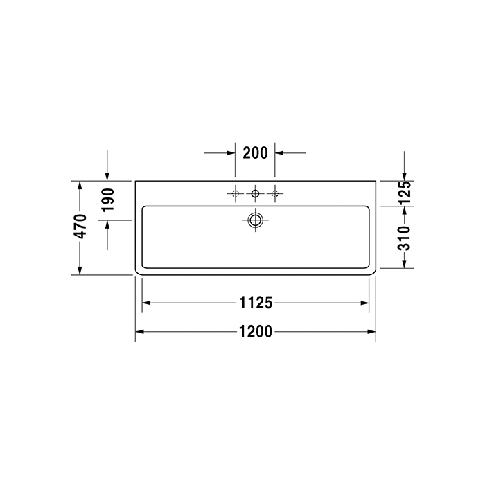 Tvättställ Duravit Vero 0454