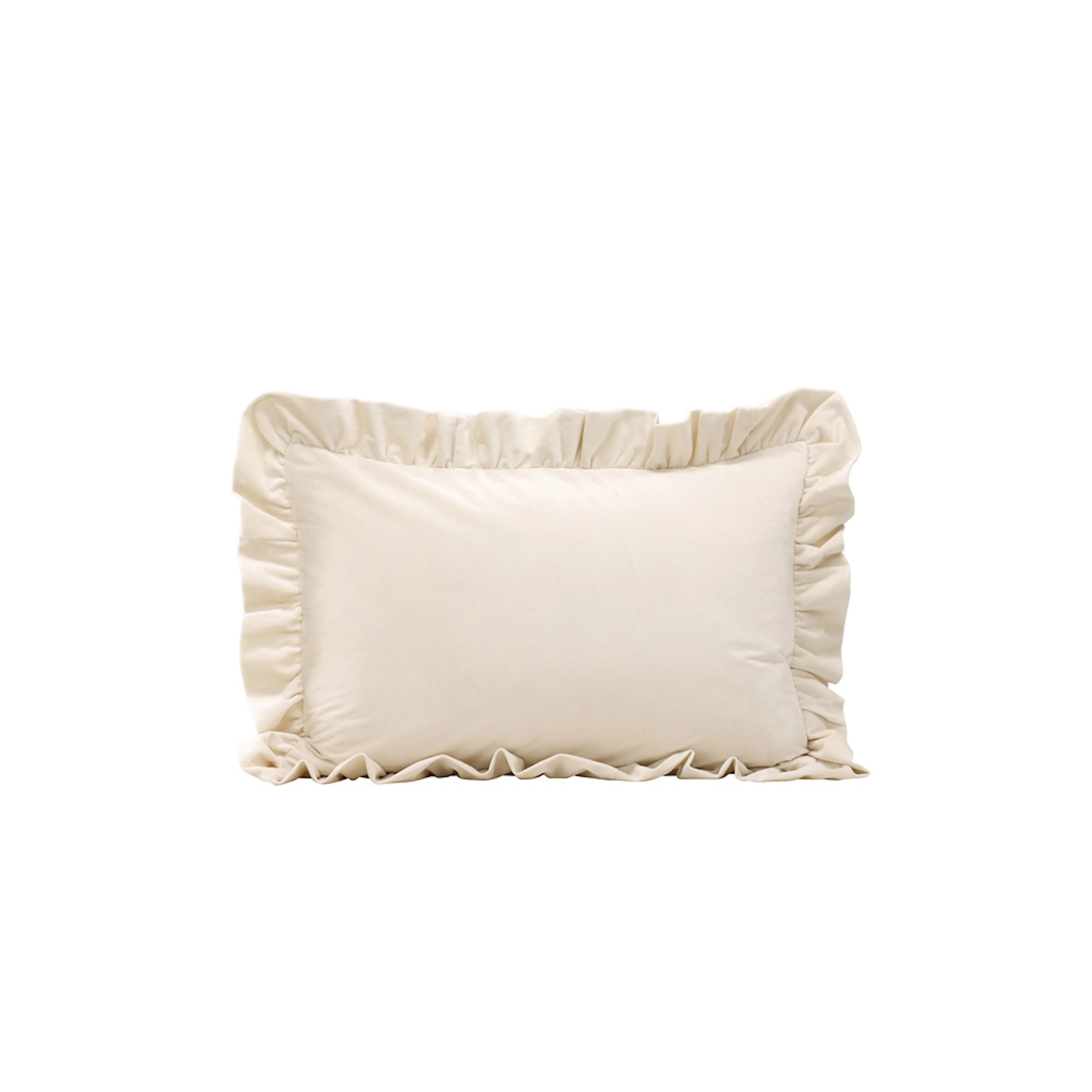 Hailey Cushion Cover Poly Velvet - White Vit