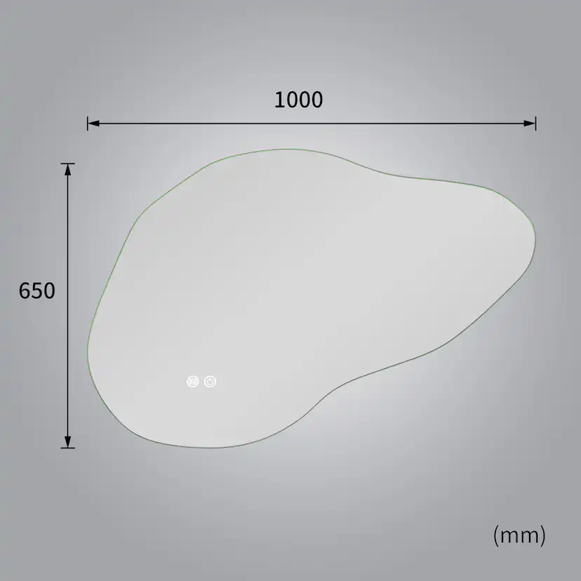 Badrumsspegel Lyfco med LED-Belysning 100x65 cm