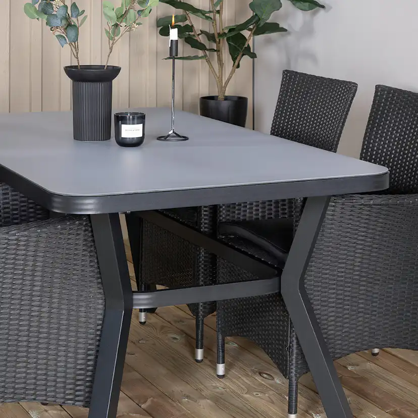 Matgrupp Utomhus Venture Home Vyn med 4 Knac Trädgårdsstolar