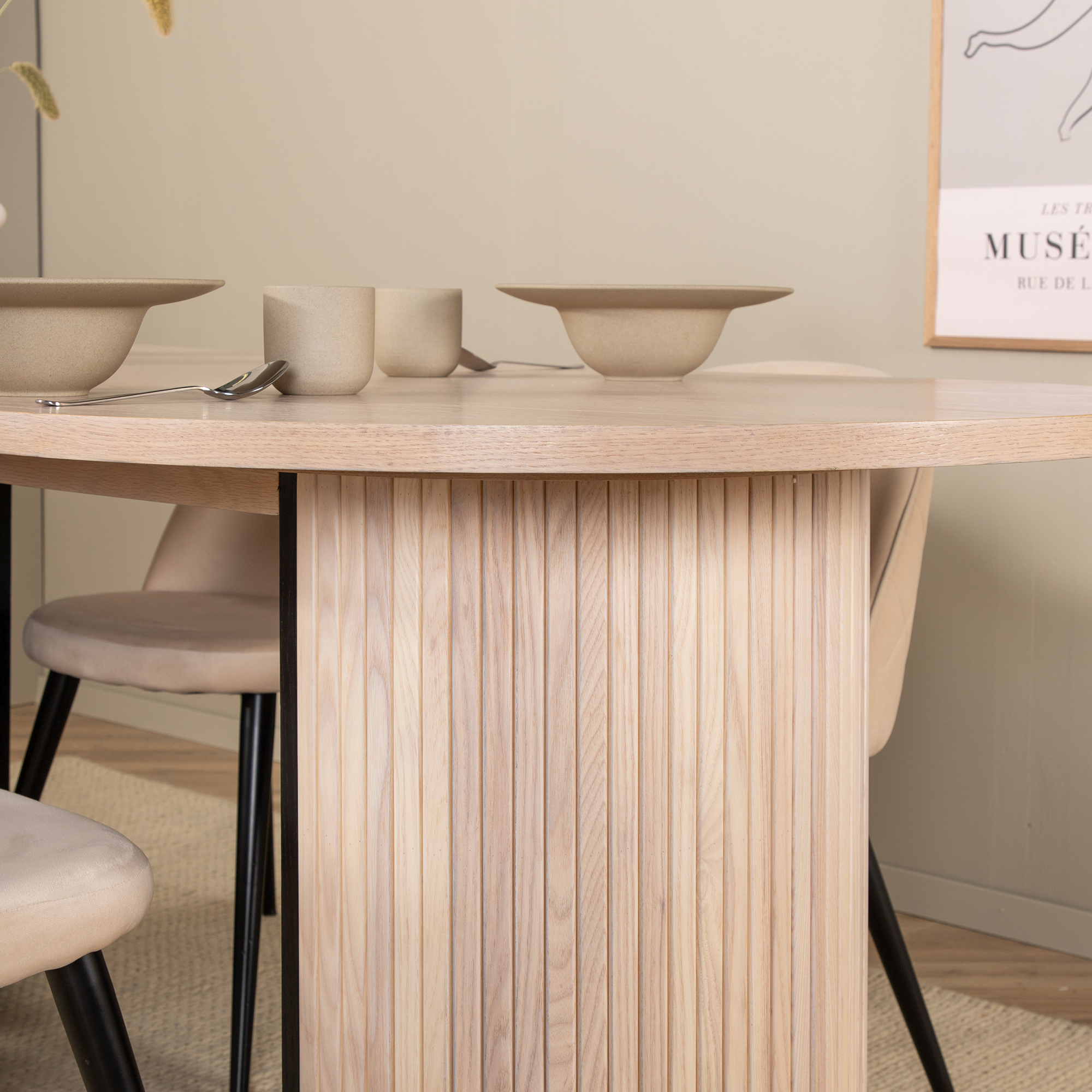 Matgrupp Venture Home Bianca med 4 Valentina Stitcthes Stolar Polyester