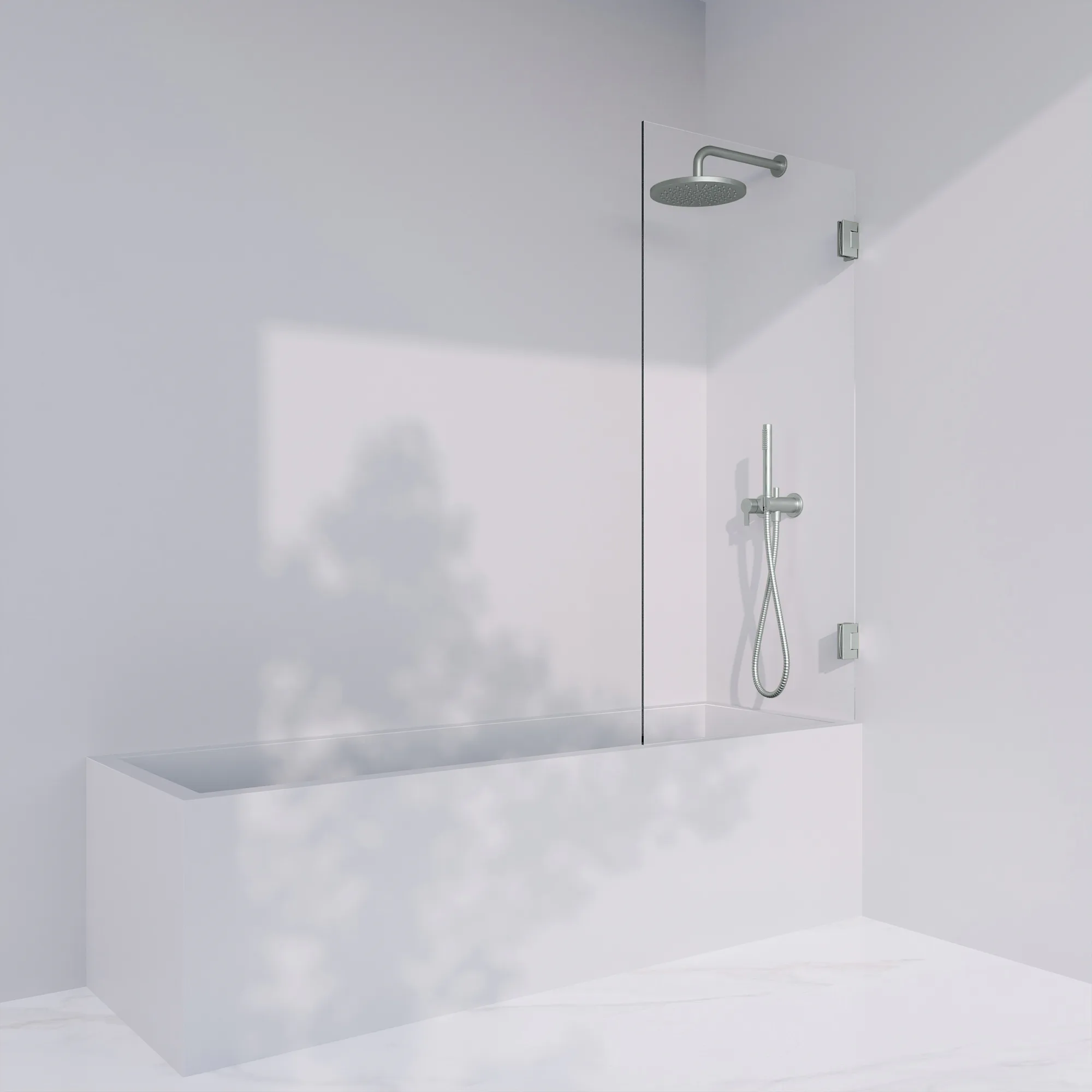 Invitrea Flair GK2/77x140/Frostad stål/Frostat glas Glastyp:Frostat Glas, Profil:Frostad Stål