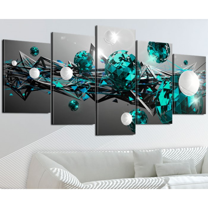 Tavla - Turquoise Solar System 100x50 100x50 cm