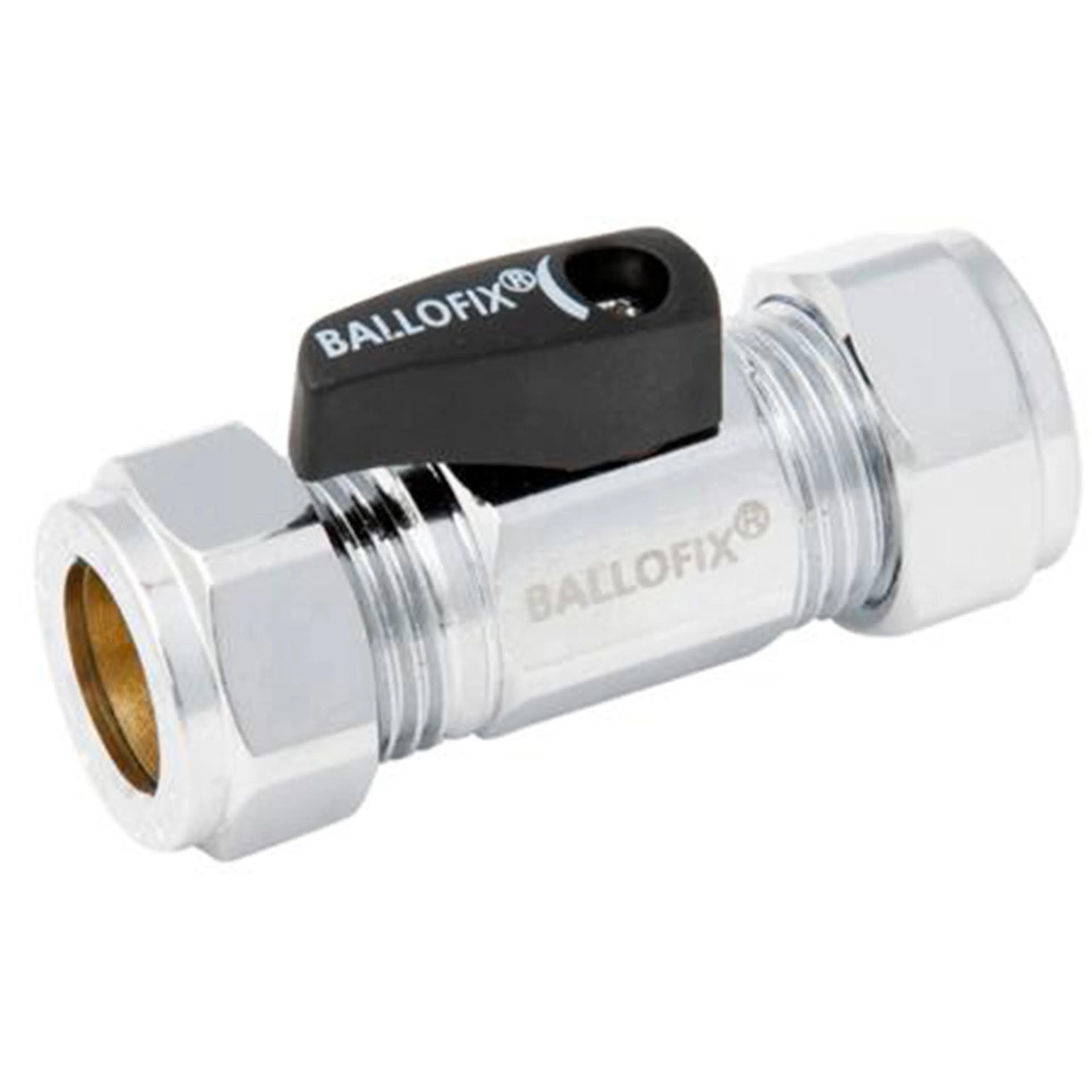 Kulventil Broen Ballofix 507 Rak med Vred Dimension: 15x12 mm