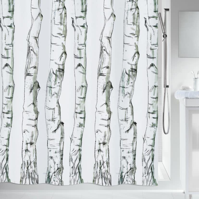 Duschdraperi Spirella Wood Black