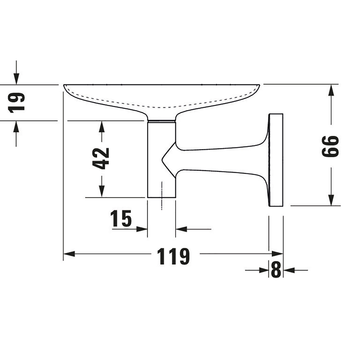 Tvålkopp Duravit Starck T 009933 Krom Krom