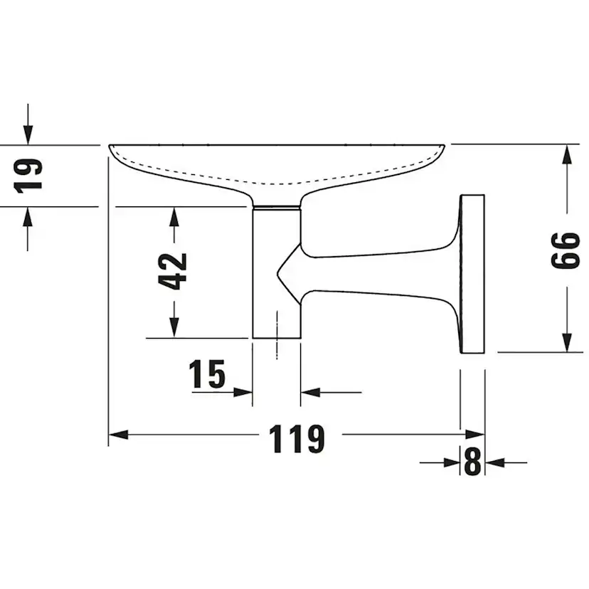Tvålkopp Duravit Starck T 009933 Krom Krom
