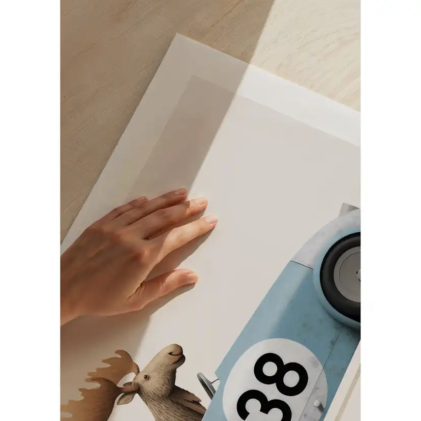 Poster Gallerix Moose In Toy Car