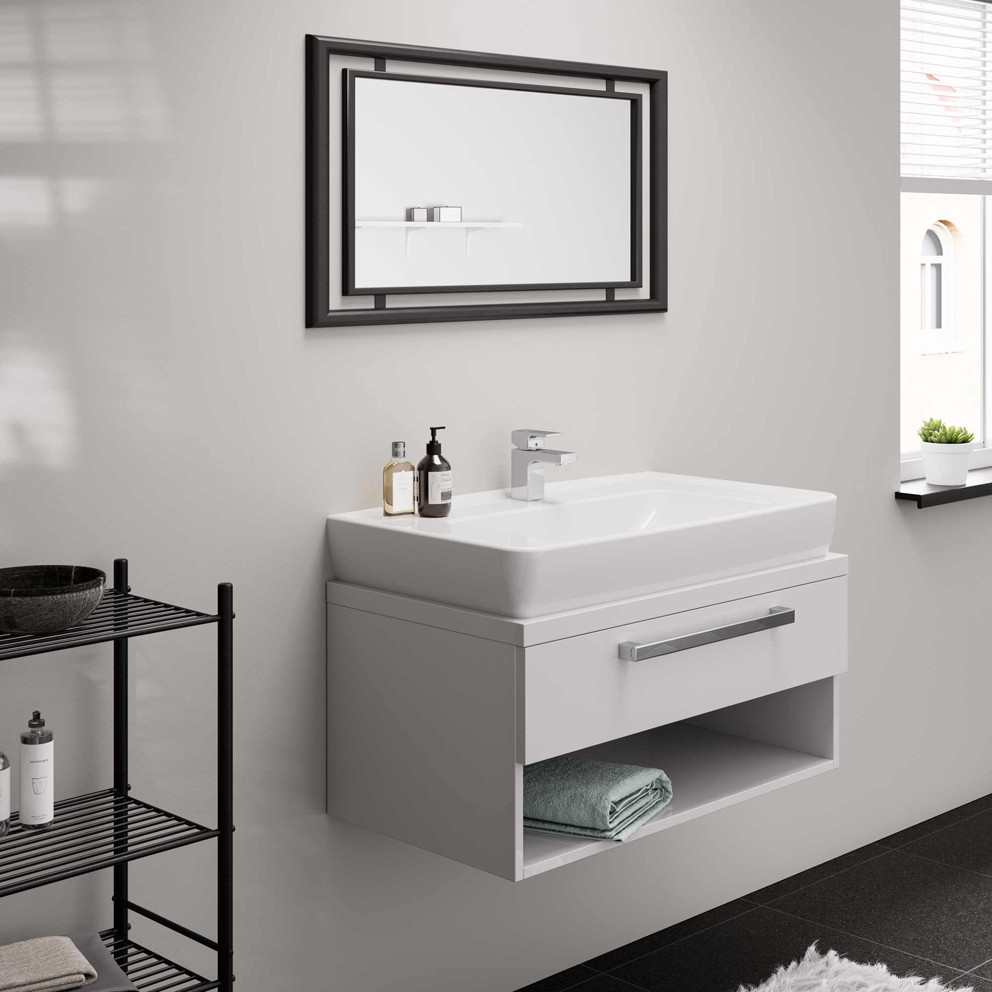 Tvättställsblandare Hansgrohe Vernis Shape 70 med Lyftventil