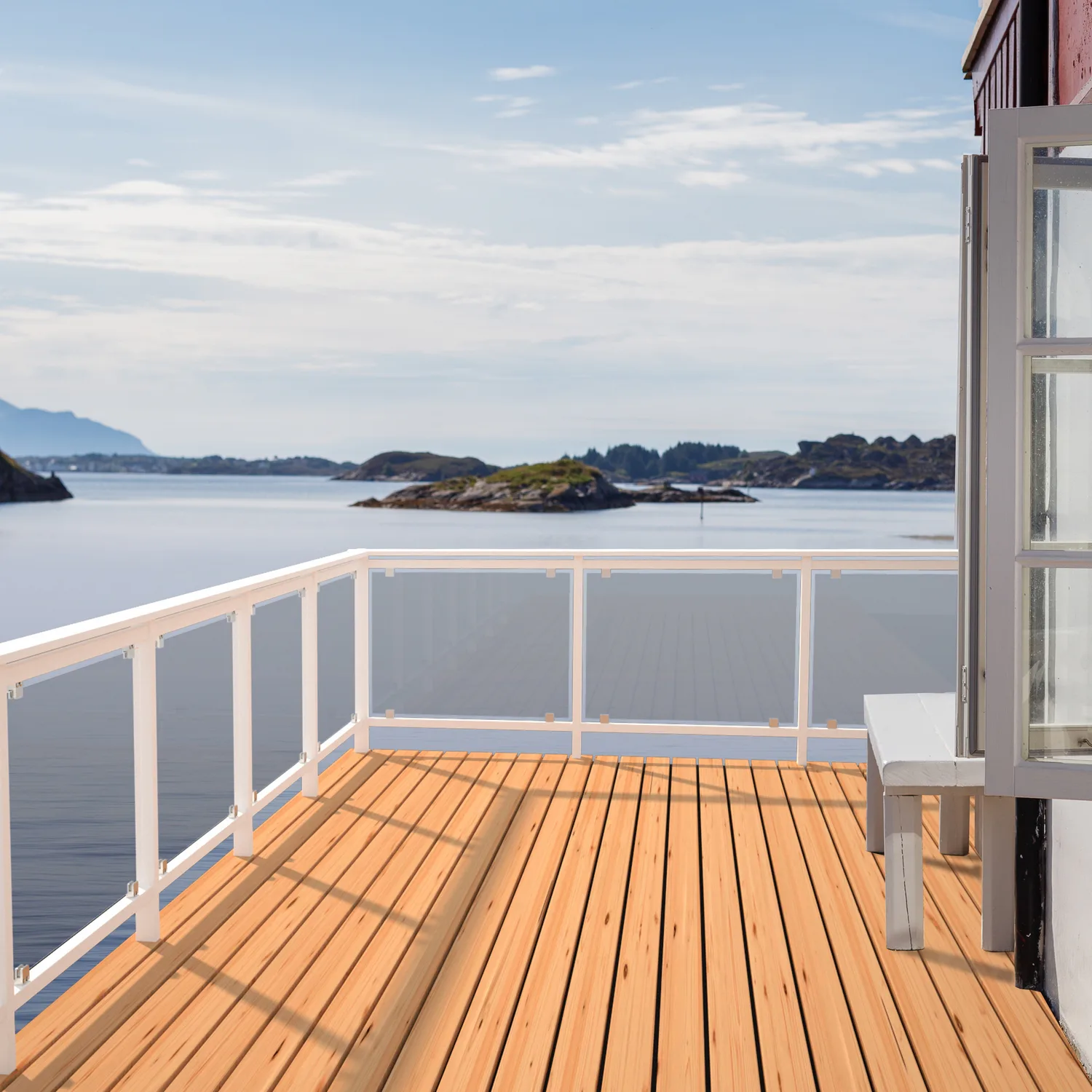 Siri 11 GLASS, fence for terrace 1108 mm