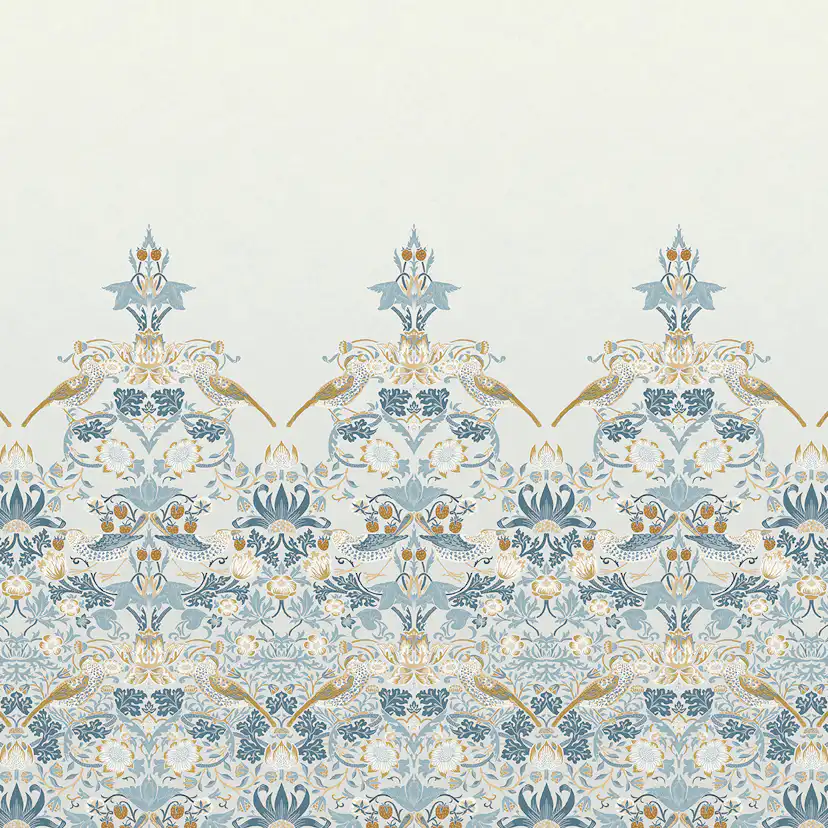 Fototapet William Morris At Home Strawberry Thief Soft Blue