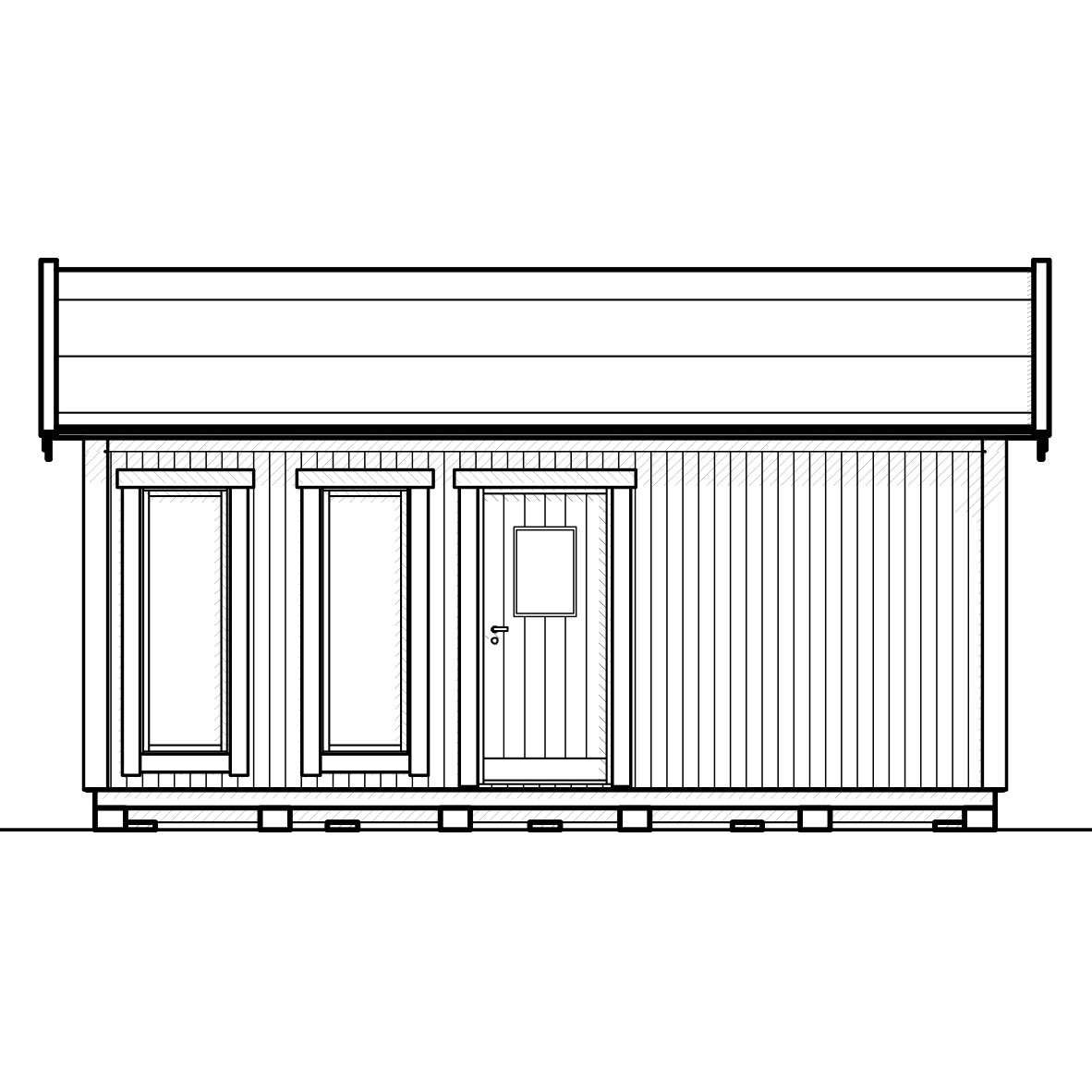 Attefallshus Vibostugan Njuta 25-4 24,3 m² Trähus med Sadeltak