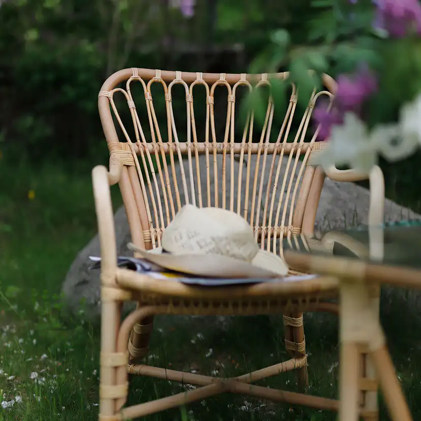 Trädgårdsfåtölj Hillerstorp Lyckesö Loungefåtölj i Naturrotting