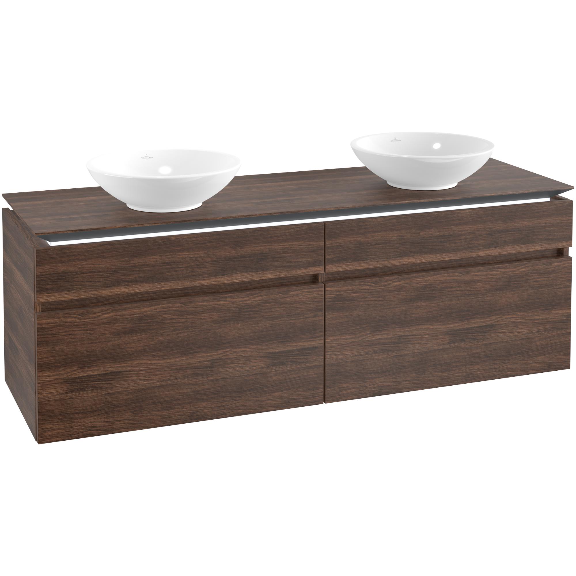 Tvättställsskåp Villeroy & Boch Legato 1600 med 4 Lådor för Två Ytmonterade Tvättställ från Övriga V&B Serier