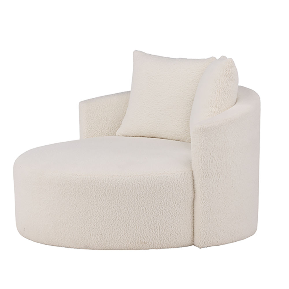 2-sitssoffa Venture Home Kelso Vit Helklädd Teddytyg