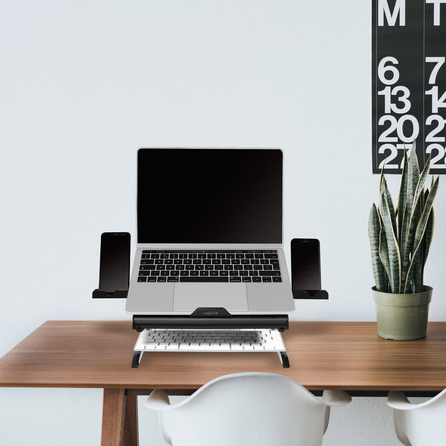 Hopfällbart Laptopställ LogiLink Höjdjusterbart