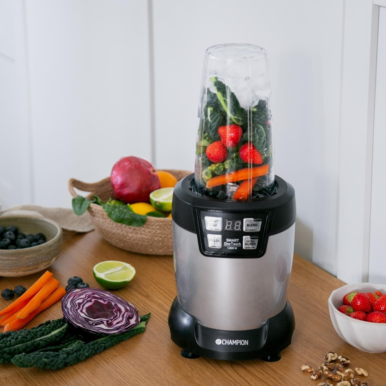 Nutrition Blender Champion Pro Digital 1200W NB500 Svart/Silver