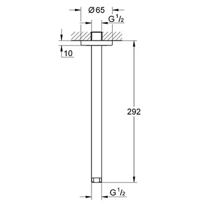 Duscharm till tak Grohe Rainshower 292 mm