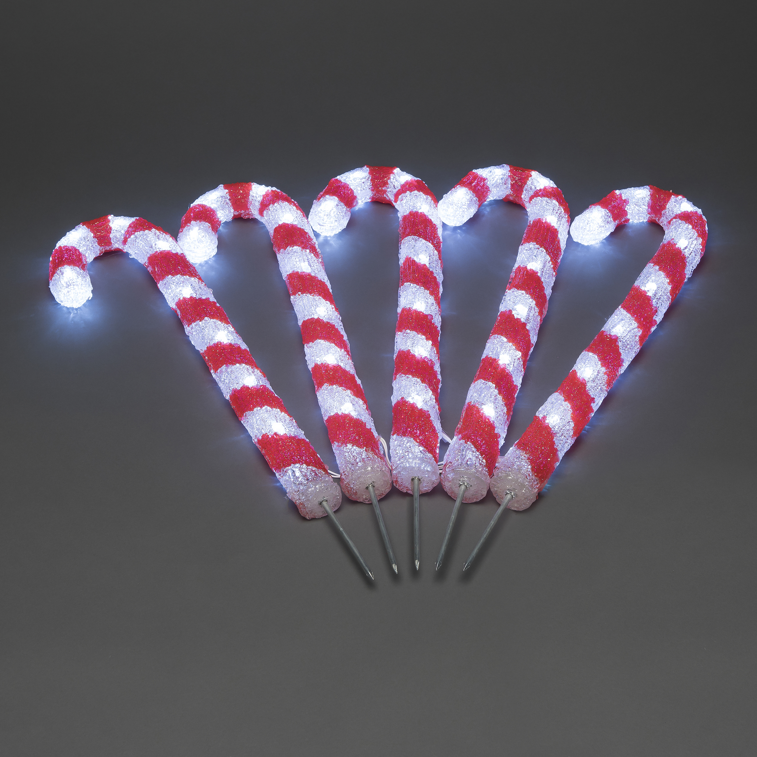 Dekorationsbelysning Gnosjö Konstsmide Polkagrisar 5 st