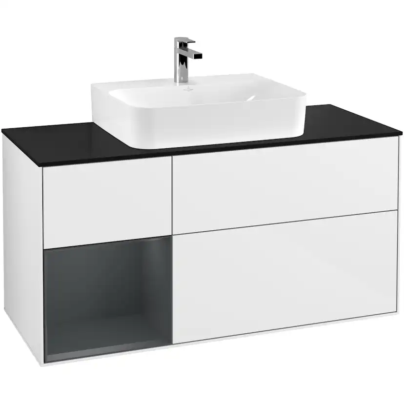 Tvättställsskåp Villeroy & Boch Finion med 3 Lådor Hylla och Bänkskiva för Centrerat Tvättställ