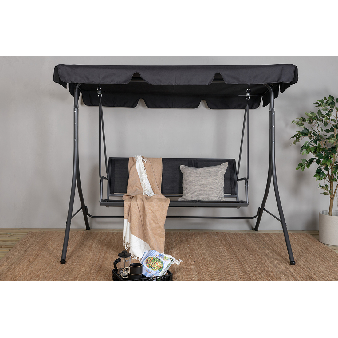 Hammock Venture Home Montreal Utomhus med 3 Sittplatser, Stål/Polyester