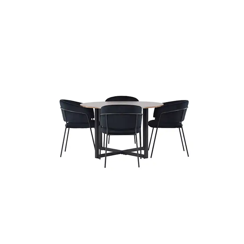 Matgrupp Venture Home Durango Ø120 cm med 4 st Selma stolar