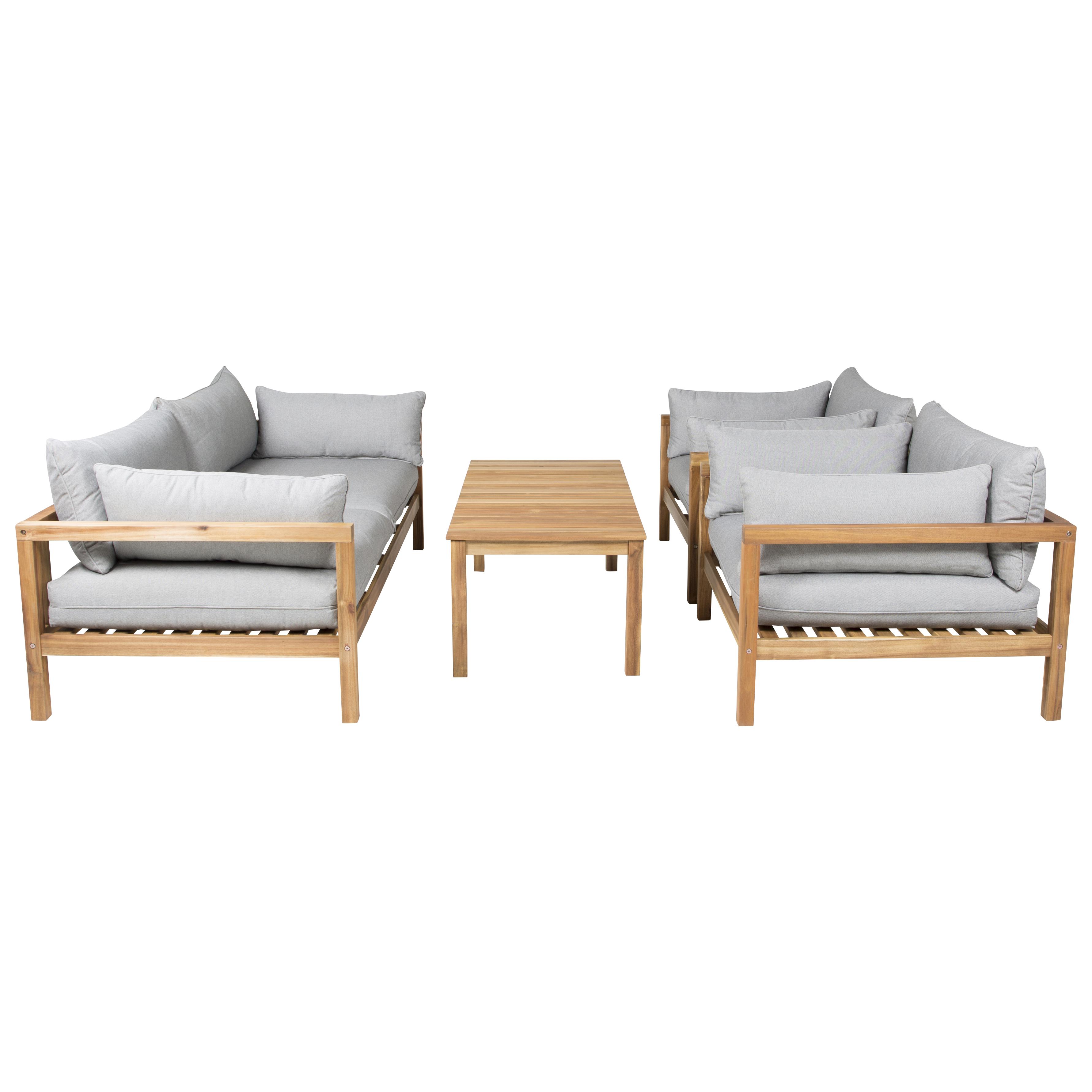 Loungesoffa Venture Home Moa Akacia/Grå, 2-Sits Utesoffa med Dyna